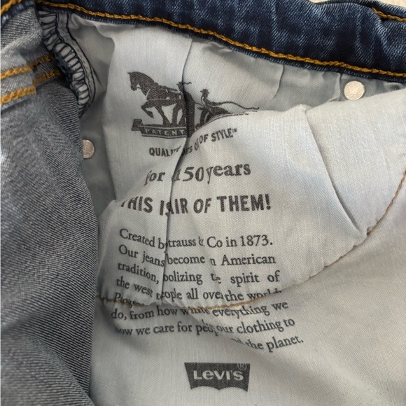 Levi's Dark Blue Straight Men's Jeans W36 L 30 - Picture 6 of 13